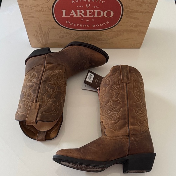 Laredo Western Boots Womens 9 Brown Leather Maddie - Picture 1 of 6